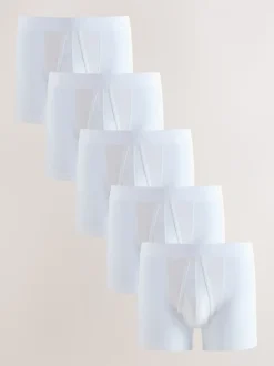 Blanc - Boxer A-Front en coton riche