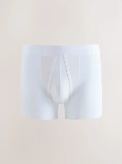 Blanc - Boxer A-Front en coton riche