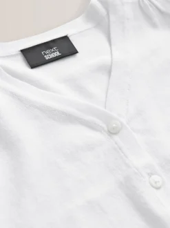 Blanc - Cardigan à col en V Cotton Rich School (3-16ans)