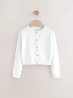 Blanc - Cardigan boutonné 3ans-16ans (3mois-16ans)