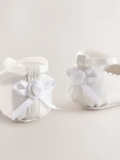 Blanc - Chaussures d’occasion à nœud bébé (0-24mois)