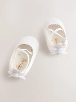 Blanc - Chaussures d’occasion à nœud bébé (0-24mois)