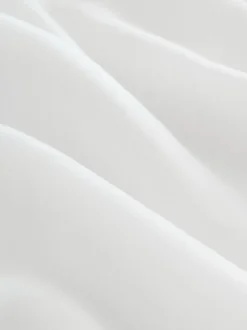 Blanc - Chemise à manches longues à col doux Revere