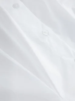 Blanc - Chemise ajustée à taille cintrée