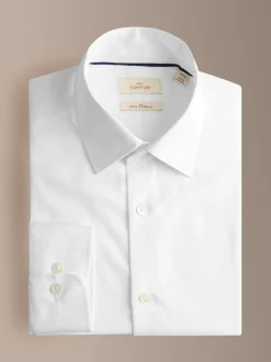 Blanc - Chemise Signature en coton satiné
