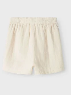 Blanc - Chemises à cordon de serrage aspect lin 100% coton Name It