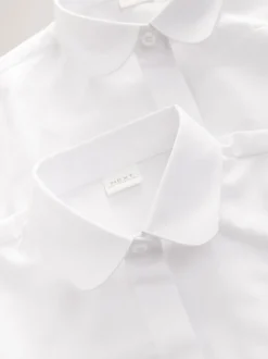 Blanc - Chemises d’école ajustées à manches courtes Lot de 2 (3-18ans)