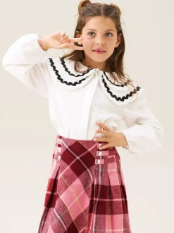 Blanc - Chemisier Angel & Rocket Leonie à pois double col