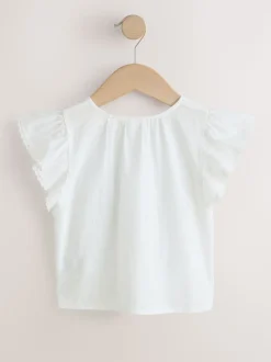 Blanc - Chemisiers noué sur le devant (3-16ans)