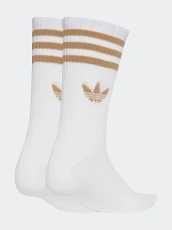 Blanc - Col rond - adidas Originals 3-Rayures Chaussettes Col rond 3 paires