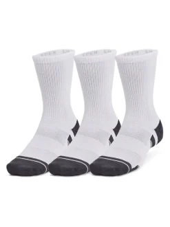 Blanc - Col rond - Lot de 3 chaussettes Under Armour Performance Tech