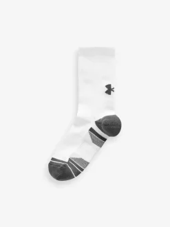 Blanc - Col rond - Lot de 3 chaussettes Under Armour Performance Tech