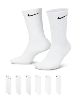 Blanc - Col rond - Lot de chaussettes Nike Everyday Cushioned 6