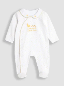 Blanc - Combinaison de nuit JoJo Maman Bébé Welcome Little One Collar