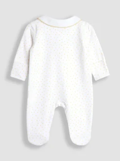 Blanc - Combinaison de nuit JoJo Maman Bébé Welcome Little One Collar