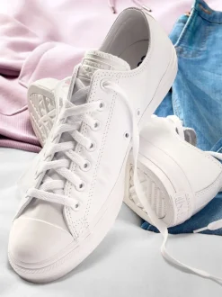 Blanc - Converse Leather Chuck Ox Trainers