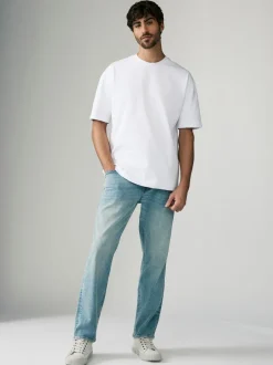 Blanc - Coupe ample - T-shirt épais 3 Pack