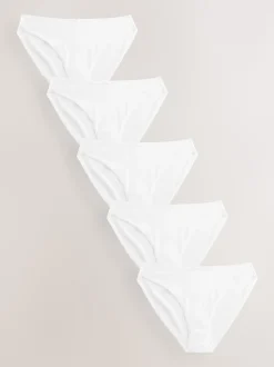 Blanc - Culotte en coton riche 5 Pack
