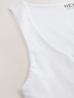 Blanc - Débardeur avec encolure carrée