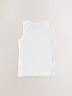 Blanc - Débardeur blanc à bordure en dentelle (1.5-16ans)