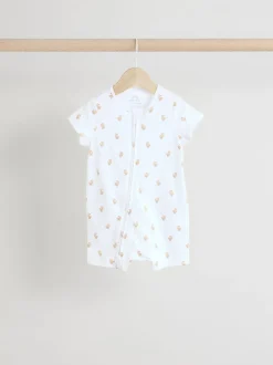 Blanc - Dors-bien zippé 100% coton Lot de 3 (0mois3ans)