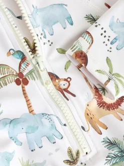 Blanc - Ensemble maillot de bain et chapeaux Sunsafe (3mths-7yrs)