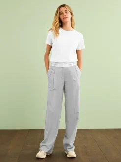 Blanc - Essential Pure Cotton Courts Col rond T-shirt