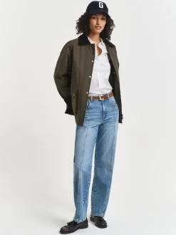 Blanc - Gant Chemise Oxford stretch ajustée