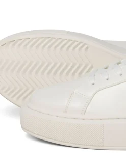 Blanc - JACK & JONES baskets en PU à semelle épaisse