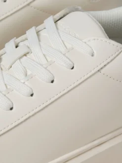 Blanc - JACK & JONES baskets en PU à semelle épaisse