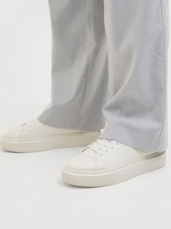 Blanc - JACK & JONES baskets en PU à semelle épaisse