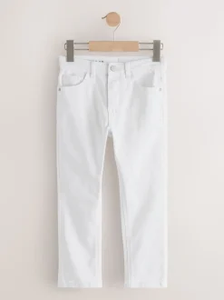 Blanc - Jeans extensibles (3-17yrs)