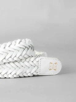 Blanc - Lakeland Leather Waverton Woven Ceintures
