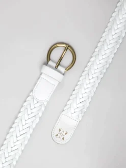 Blanc - Lakeland Leather Waverton Woven Ceintures