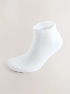 Blanc - Lot de 5 - Chaussettes de sport mi-hautes rembourrées