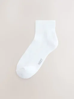 Blanc - Lot de 5 - Chaussettes de sport mi-hautes rembourrées