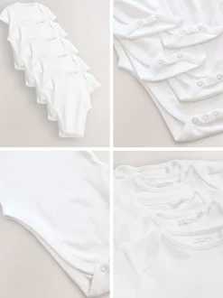 Blanc - Lot de 5 bodys à manches courtes pour dysplasie de la hanche