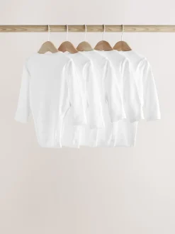 Blanc - Lot de 5 bodys à manches longues bébé dysplasie de la hanche