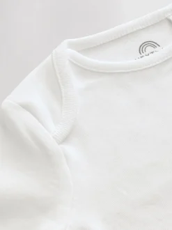 Blanc - Lot de 5 bodys à manches longues bébé dysplasie de la hanche