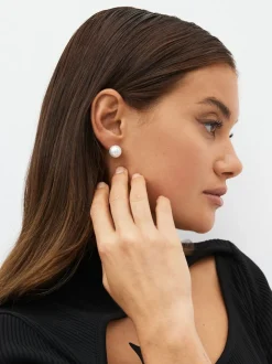 Blanc - Lot de 5 boucles d’oreilles effet perles