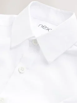 Blanc - Lot de 2 chemises stretch à manches longues pour l'école (3-16ans)