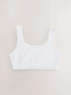 Blanc - Lot de 3 crop tops (5-16 ans)