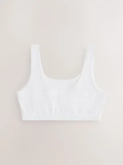 Blanc - Lot de 3 crop tops (5-16 ans)