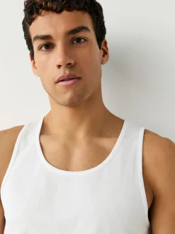 Blanc - Lot de 10 gilets à superposer 100% coton