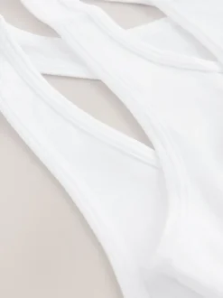 Blanc - Lot de 3 hauts courts dos de coureur (5-16 ans)