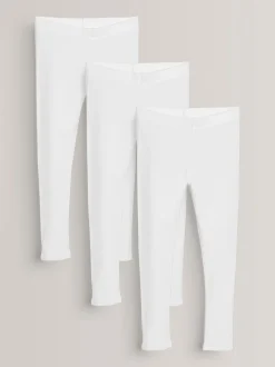 Blanc - Lot de 3 leggings (3-16ans)
