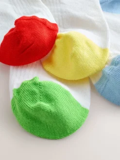 Blanc - Lot de 4 paires de chaussettes côtelées en coton majoritaire