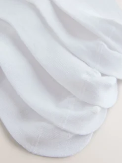 Blanc - Lot de 5 paires de chaussettes en coton majoritaire à strass