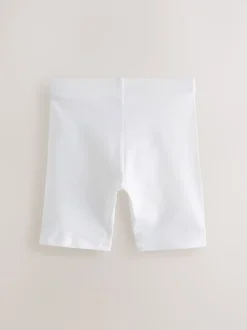 Blanc - Lot de 5 shorts de vélo extensibles en coton riche (3-16ans)