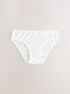 Blanc - Lot de 5 slips de bikini (5-16 ans)